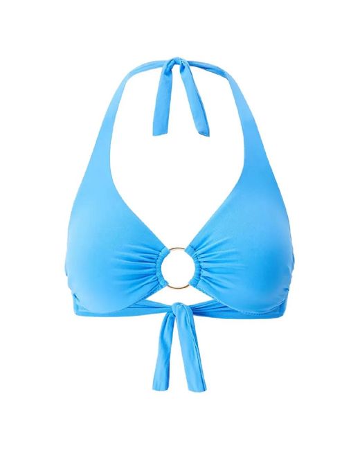 Melissa Odabash Blue Brussels Ring Tie Bikini Top
