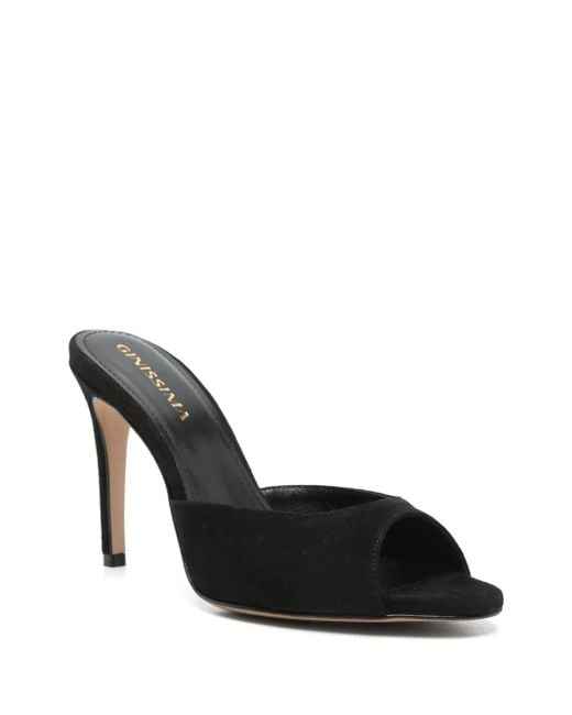 Ginissima Black Vicky Suede Heeled Sandals