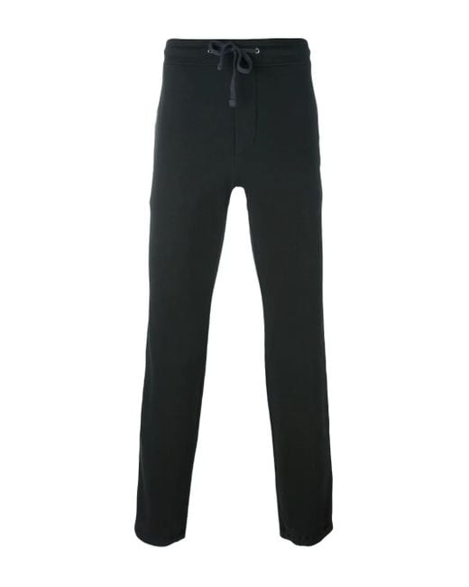 James Perse Black Drawstring-Waist Track Pants for men
