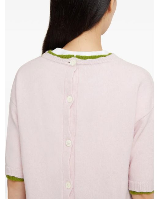 Marni Pink Three-Quarter Sleeves Sweater