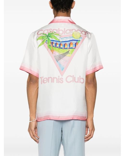 Chemise Tennis Club Icon en soie Casablancabrand en coloris White