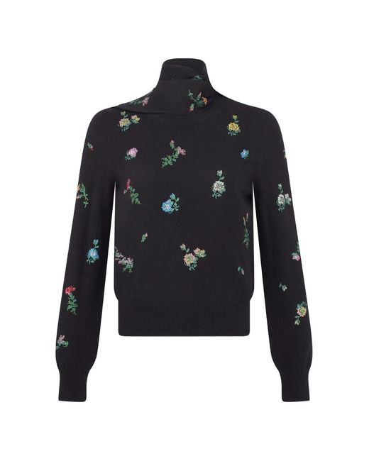 Libertine Blue Joy And Mirth Floral Scarf Sweater