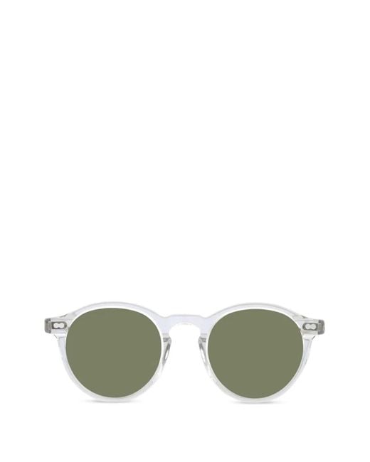 Moscot Green Round-Frame Sunglasses