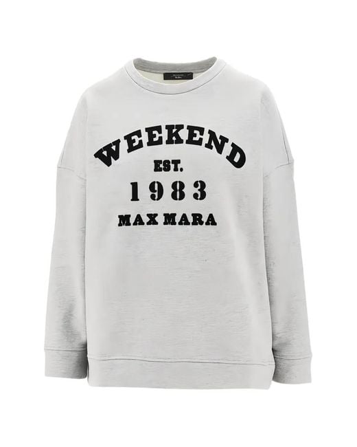 Weekend by Maxmara Gray Gommoso Cotton Sweatshirt