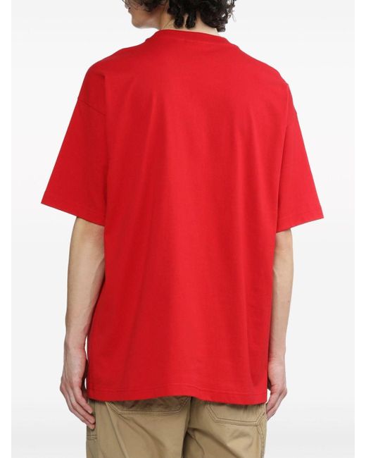 Chocoolate Katoenen T-shirt Met Beerprint in het Red voor heren