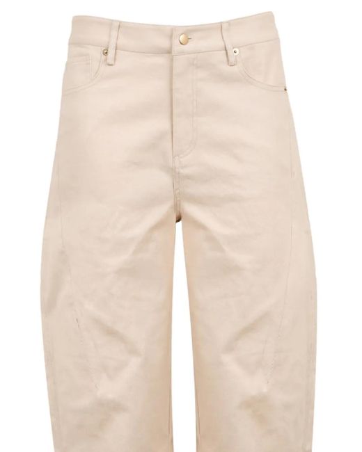 Clea Natural Elodie Embroidered Trousers