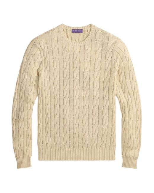 メンズ Ralph Lauren Cable-knit Long-sleeve Sweater White