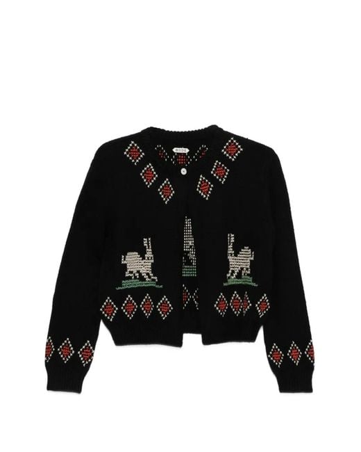 Bode Black Bunny Cardigan