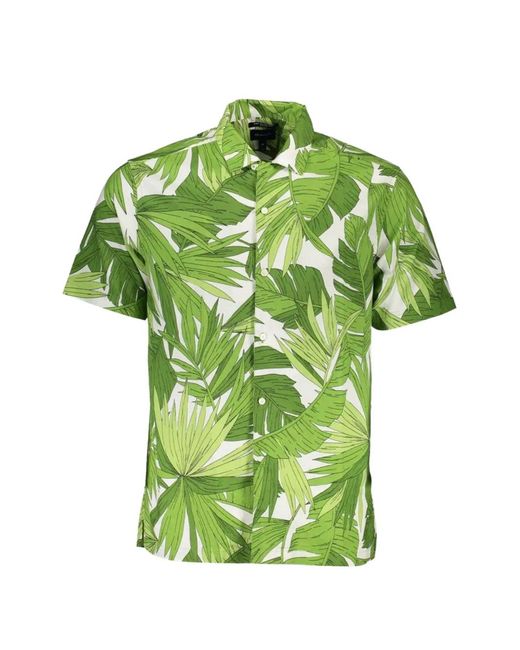 Gant Green Chemise En Coton À Imprimé Végétal for men