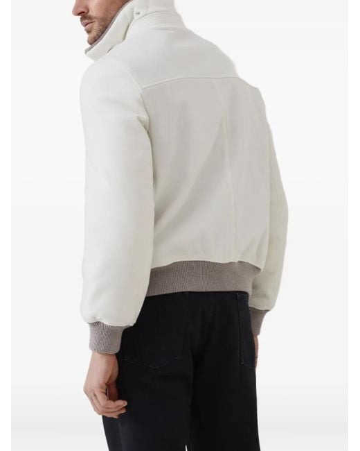 メンズ Brunello Cucinelli カシミア ボンバージャケット White