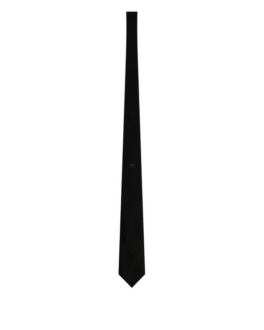 Corbata De Seda Fursac de hombre de color Black
