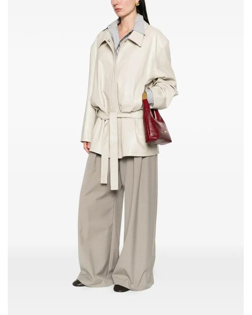 Low Classic White Belted Jacket