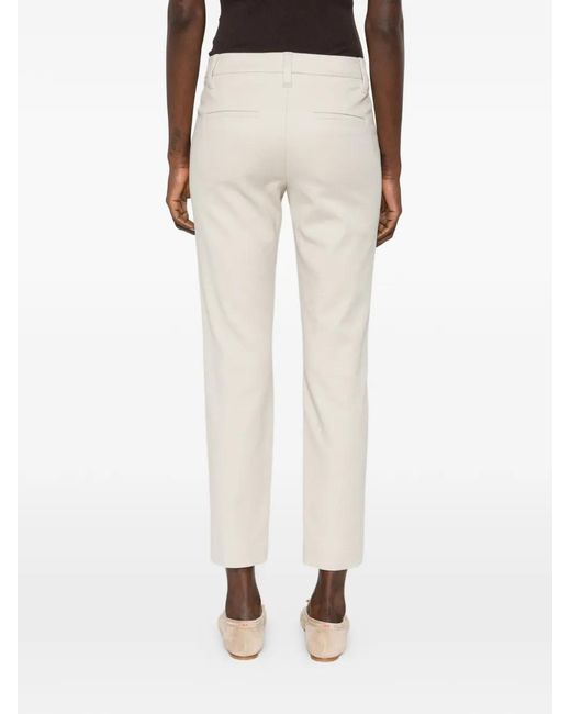 Brunello Cucinelli White Cotton Elastane Pants