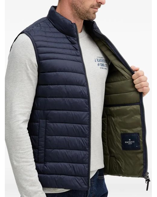 Hackett Blue Zip-Up Gilet for men