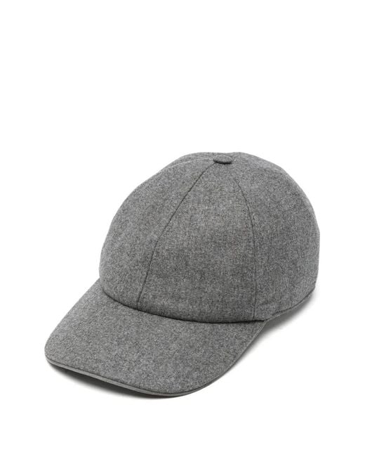 Eleventy Gray Touch-Strap Baseball Cap for men