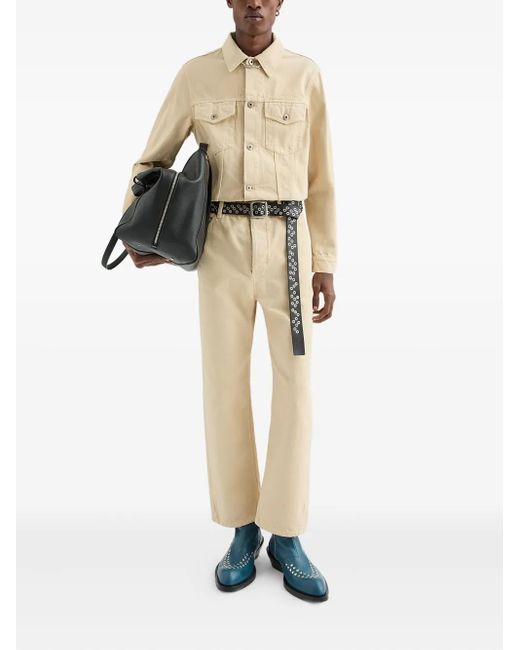 Jil Sander Natural Logo-Patch Jeans for men