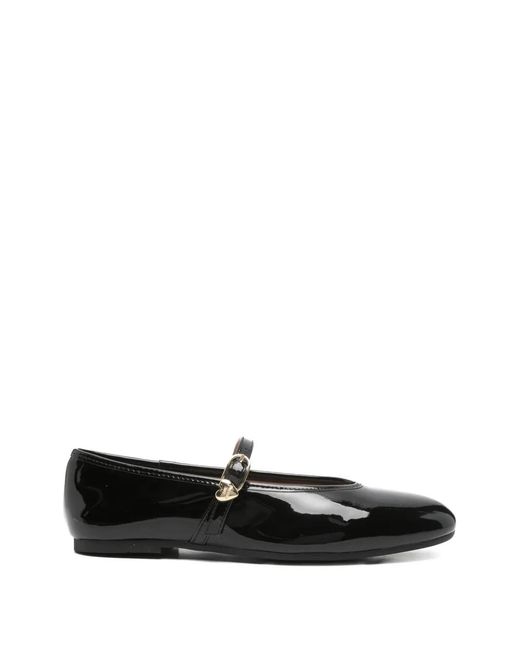 Love Moschino White Patent-Finish Falt Pumps