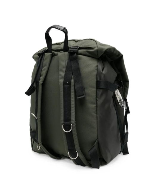Sacai Green Cargo-Pockets Backpack for men