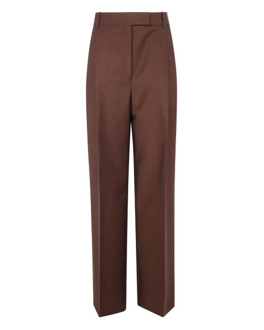 Rohe Brown Pleated-Details Trousers