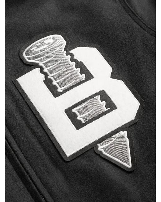 Babylon LA Black Logo-Appliqué Hooded Jacket for men