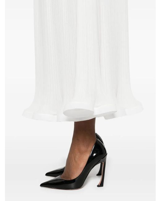 ROWEN ROSE Geplooide Maxi-Jurk in het Black