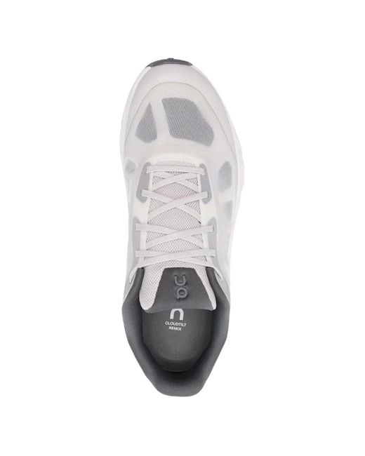 On Shoes White Cloudtilt Remix Lace-Up Sneakers for men