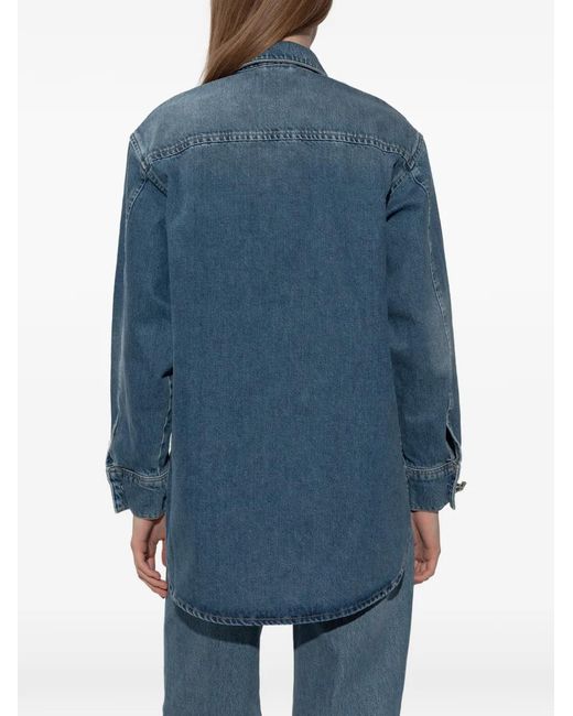 AllSaints Blue Embellished Shirt