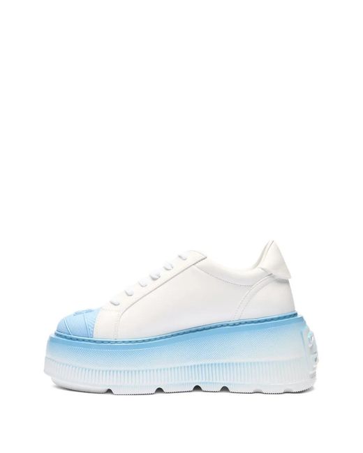 Casadei Blue Nexus Platform Lace-Up Trainers