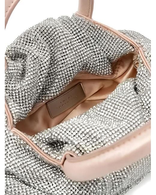 Twentyfourhaitch Gray Schultertasche Mit Kristallen