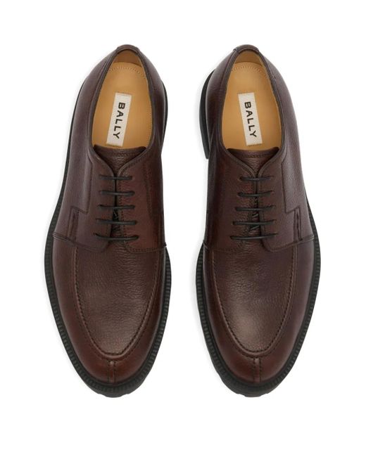 Bally Eduard Grained Derby Shoes in Brown for Men | Lyst display picture 1