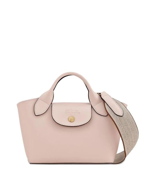 Longchamp Pink Top-Handle Leather Mini Bag