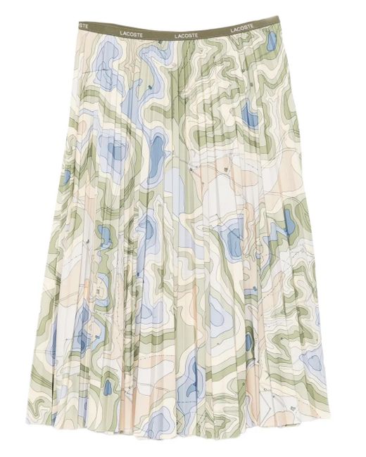 Lacoste Multicolor All-Over Print Pleated Skirt