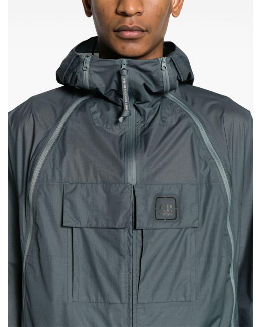 C P Company Blue Metropolis Series Pertex Hooded Jacket for men