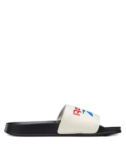 Reebok White Classic Slides for men