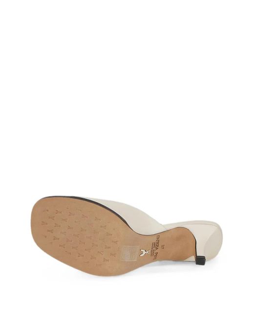 Patrizia Pepe White Logo-Plaque Sandals