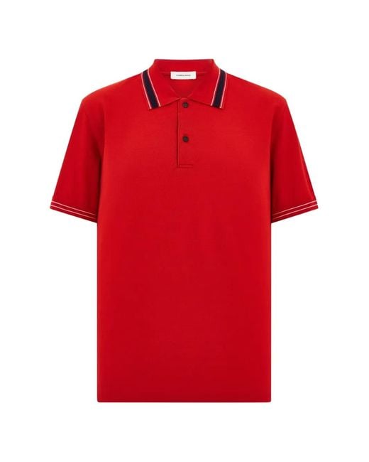 Ferragamo Red Short-Sleeves Polo Shirt for men