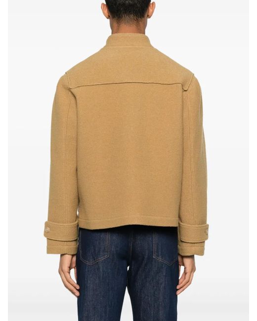 Fursac Natural Wool Duffle Jacket for men