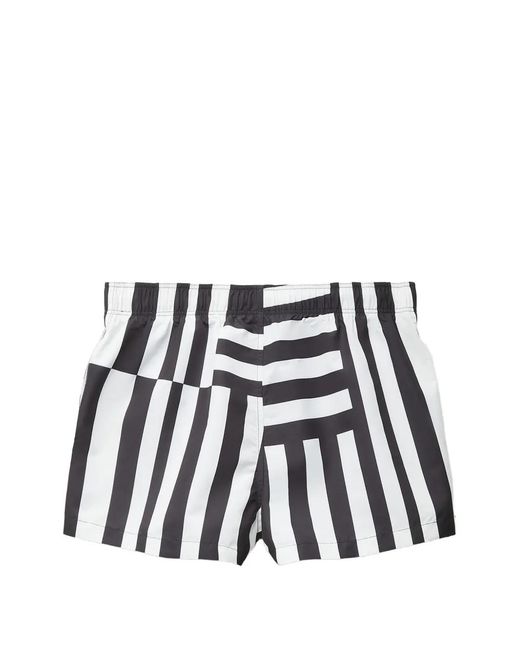 Versace White Printed Swim Shorts for men