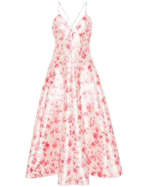 Philosophy Di Lorenzo Serafini Pink Midikleid Mit Blumen-Print