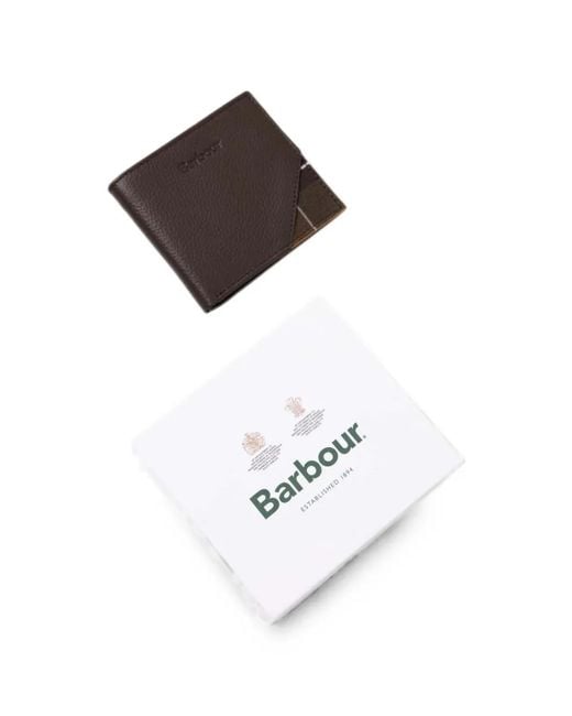 Barbour Brown Tabert Leather Wallet for men