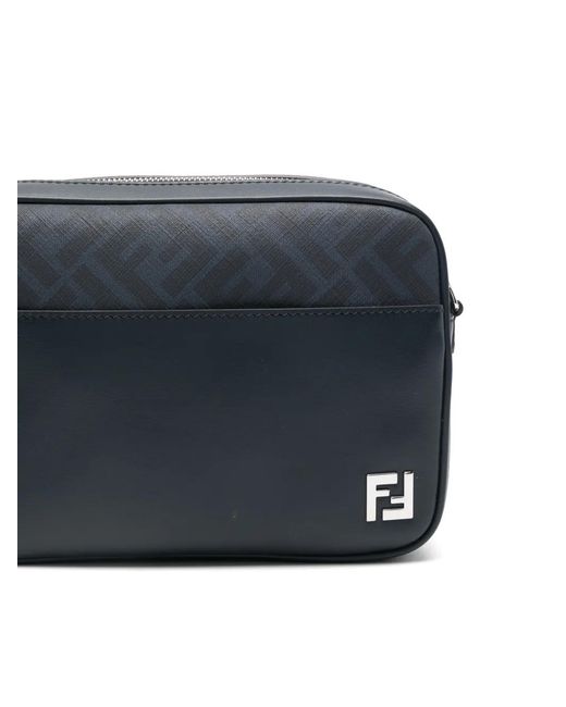 Fendi Blue Sac Porté Épaule Ff Squared for men