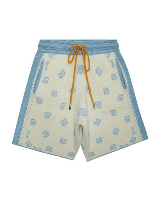 メンズ Rhude Banco ニットショートパンツ Blue