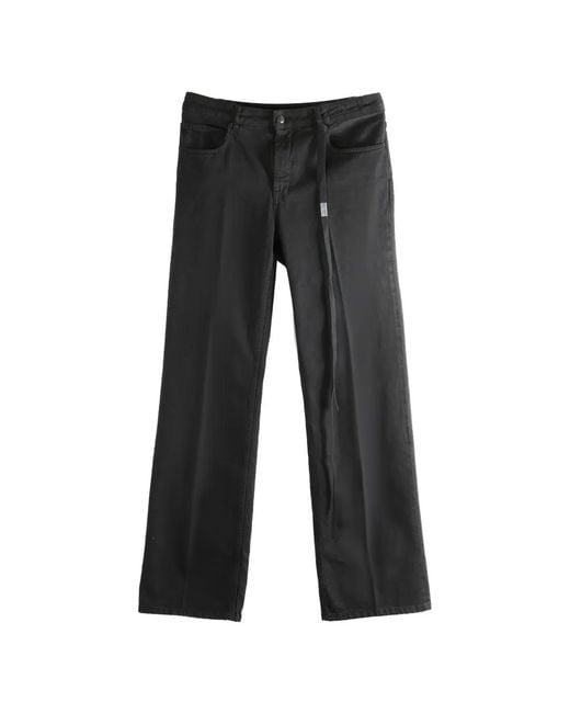 Ann Demeulemeester Black Jean Droit À Pinces