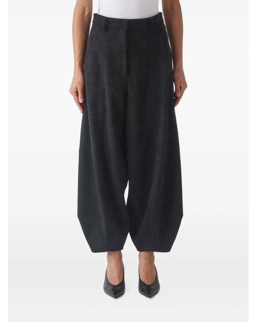 MEIMEIJ Black Panelled Wide-Leg Trousers