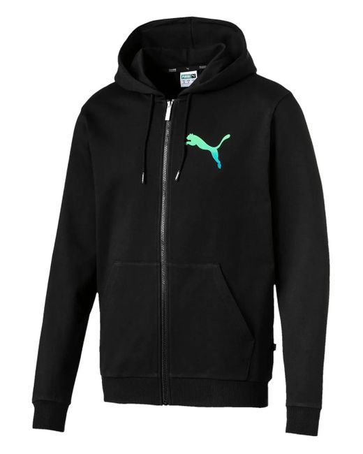 PUMA Black Power Summer Logo-Print Hoodie for men