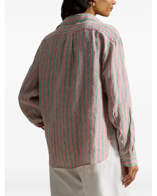 Polo Ralph Lauren Pink Striped Linen Shirt