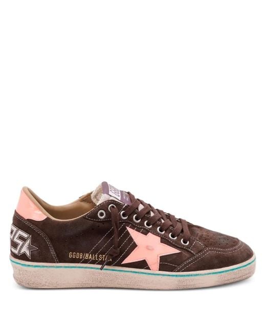 Golden Goose Deluxe Brand Brown Star-Applique Suede Sneakers for men