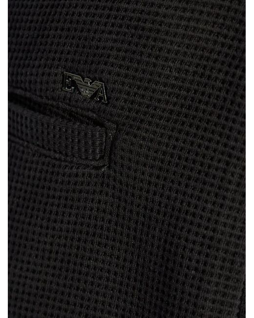 メンズ Emporio Armani テーパードパンツ Black