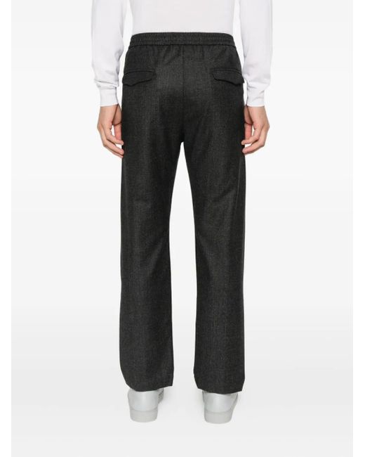 Barena Gray Elastic-Waistband Cotton Trousers for men