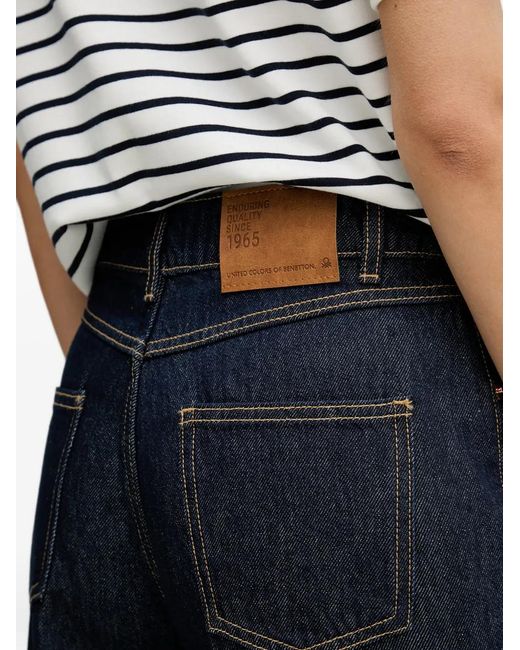Benetton Blue Jean Ample À Coupe Courte